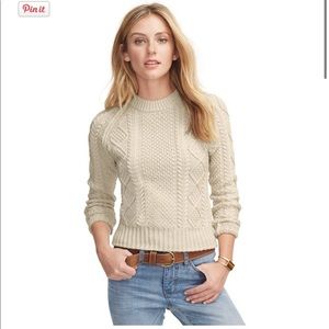 Ll Bean signature fisherman sweater XS